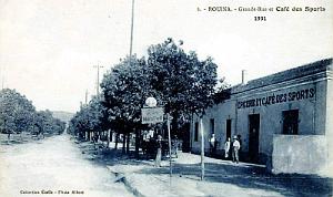 ROUINA - GRANDE RUE ET CAFE DES SPORTS - 1931